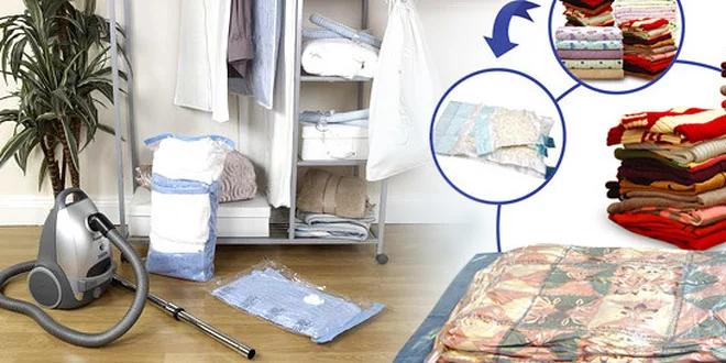 5 MAXI vakuových pytlů na oblečení. Šetřete místem!
