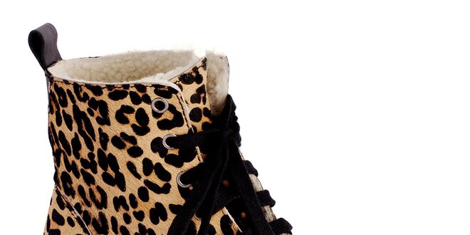 Dámské šněrovací boty s leopardím vzorem Lola Ramona