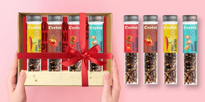 Valentýnský set křupavých cvrčků: 4 příchutě