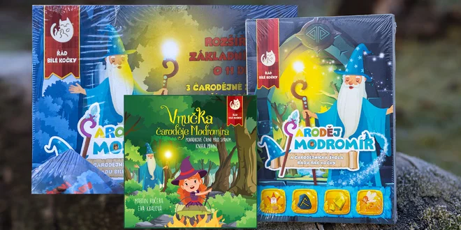 Kouzelná karetní hra Čaroděj Modromír a audiokniha