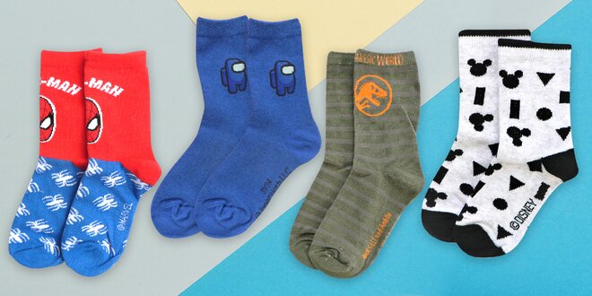 Chlapecké ponožky: Spider-Man i Star Wars