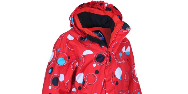 Dětská červená bunda s bublinami Bergson