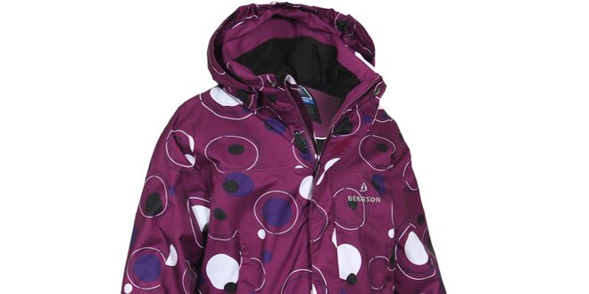 Dětská fialová bunda s bublinami Bergson