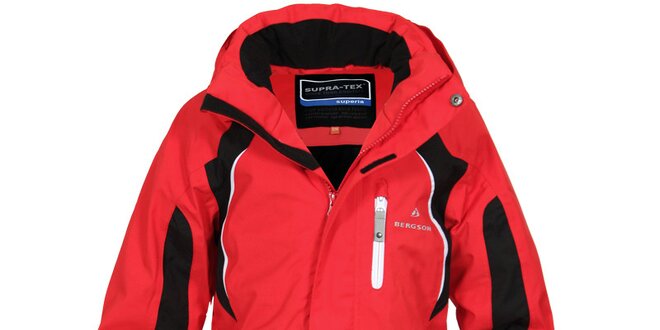 Dětská červeno-černá lyžařská bunda Bergson