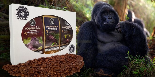 Degustační balíčky kávy na podporu goril