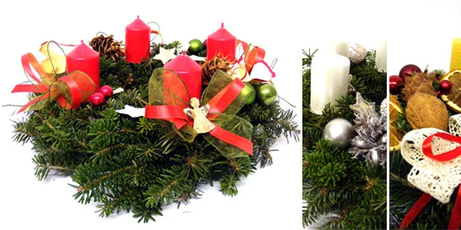 Adventní věnec - set pro zdobení doma