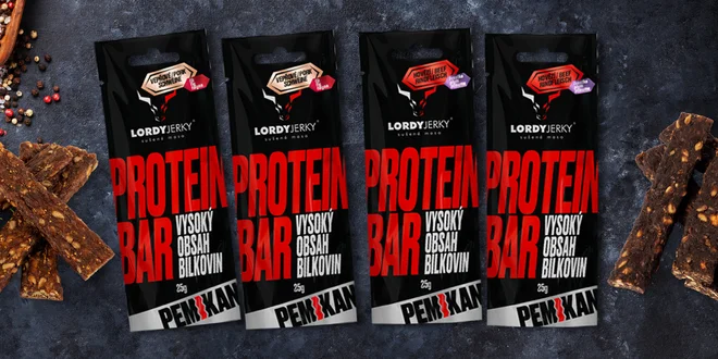 České proteinové tyčinky z masa: vepřové či hovězí