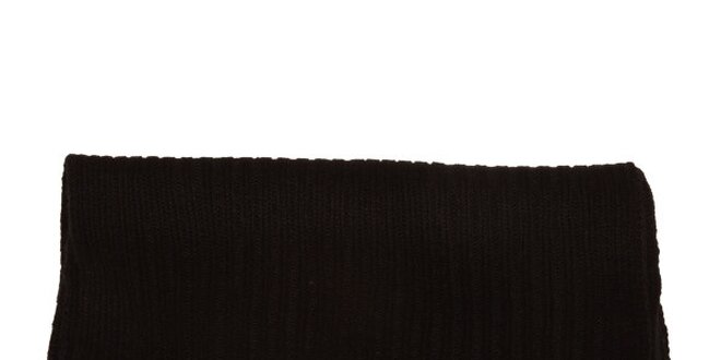 Černá pletená šála Pierre Cardin