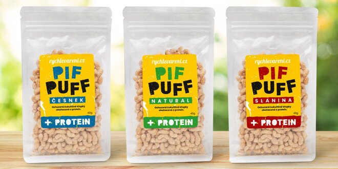 Pif Puff: kukuřičné křupky s proteinem