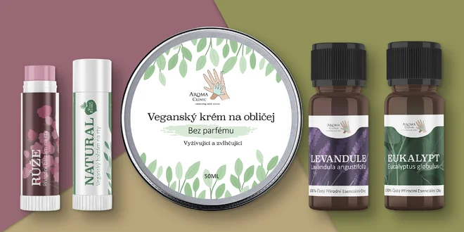Přírodní oleje, balzámy na rty a krémy na obličej