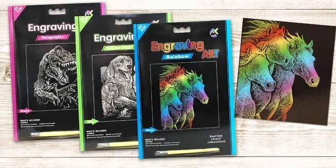 Vyškrabávací obrázky pro děti i kreativní duše: A5 i A4