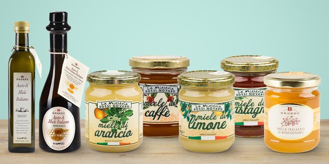 Italské medové delikatesy: medy a medové octy