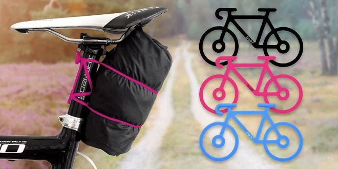 Multifunkční silikonový držák na kolo či kočárek