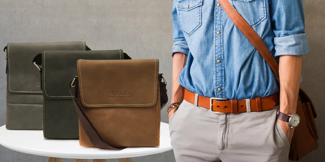 Elegantní pánské tašky z eko kůže: 7 druhů