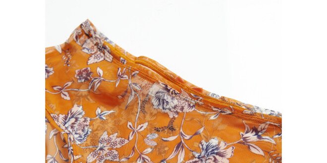 Dámské oranžové kalhotky s kvítky Hoff by Hoff