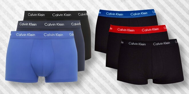 Troje bavlněné boxerky Calvin Klein
