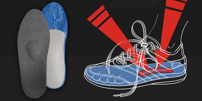 Vložky do bot proti zápachu s podporou klenby
