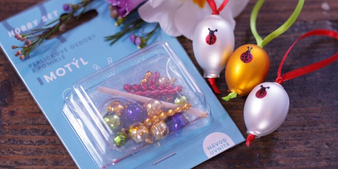 Velikonoční perlové ozdoby české ruční rodinné výroby