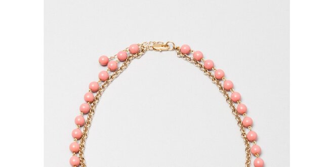 Dámský náhrdelník s růžovými korálky Pietro Filipi
