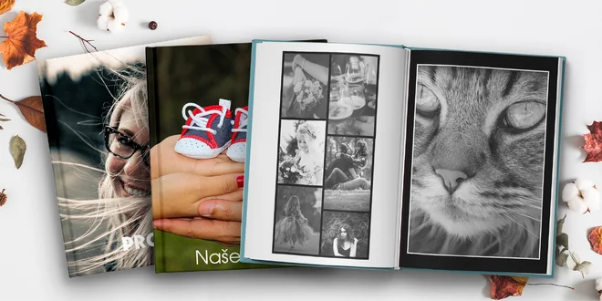 A4 fotoknihy s 32–120 stranami a pevnou vazbou