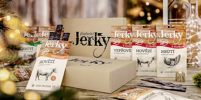10 balíčků Jihočeské Jerky v dárkové krabičce