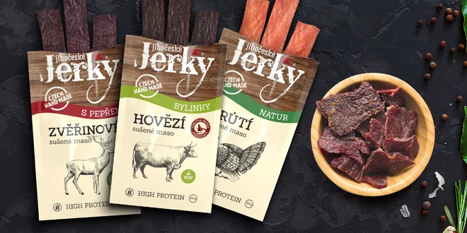 10 balíčků sušeného masa Jihočeské Jerky