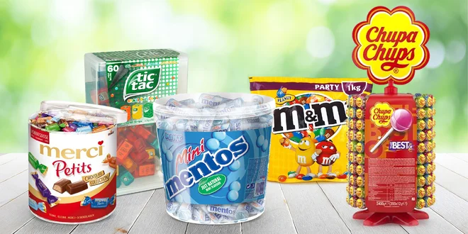 Velké balení Mentos, Merci, Tic Tac a dalších dobrot