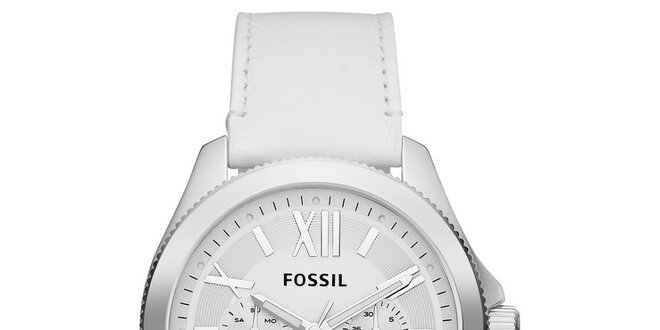 Dámské bílé analogové hodinky Fossil