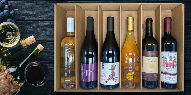 Koštovací balíčky vín z celé České republiky