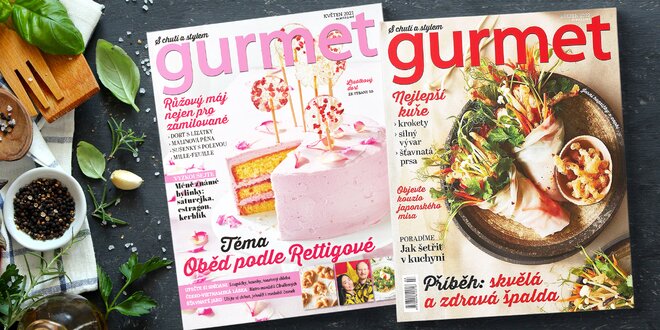 Roční předplatné měsíčníku Gurmet plného receptů