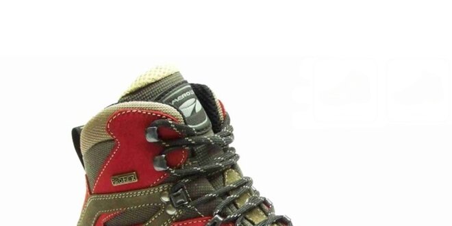 Dámské červeno-zelené trekové boty Numero Uno