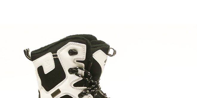Dámské černo-bílé vysoké zimní boty Numero Uno