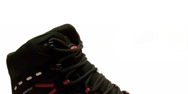 Pánské černé trekové boty s červenými detaily Numero Uno