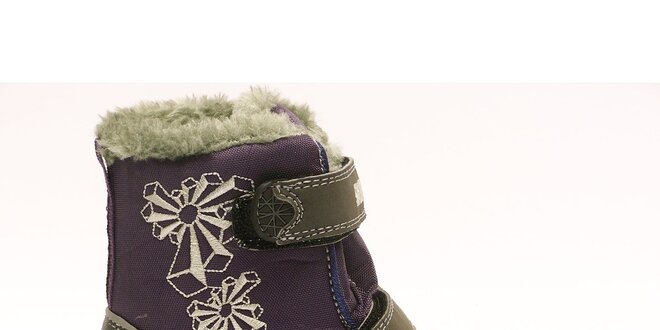 Dětské zimní fialovo-šedé boty Numero Uno
