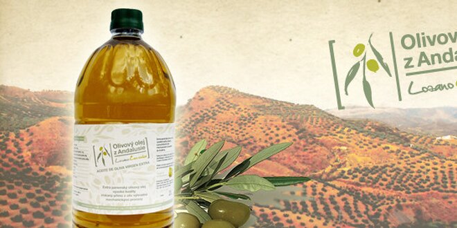 2l výběrového extra panenského olivového oleje z rodinné česko-španělské farmy