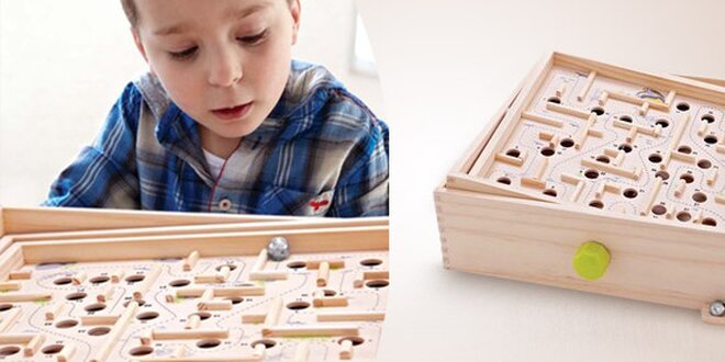 Dřevěný labyrint - logická hračka od 3 až do 99 let