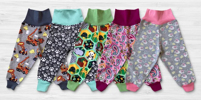 Tepláky pro miminka: vel. 50–98, česká výroba