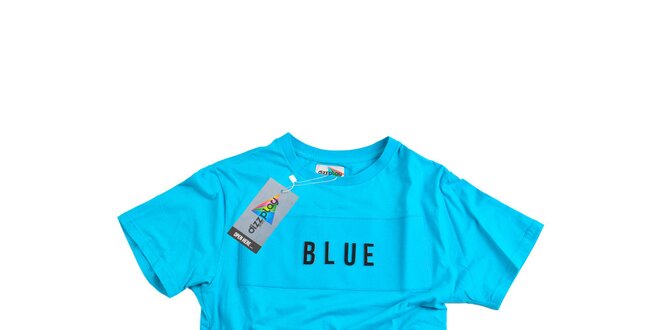 Pánské modré tričko s nápisem Dizzplay