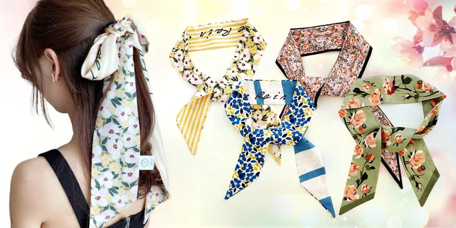 Šátky na vázání do vlasů: 8 krásných vzorů