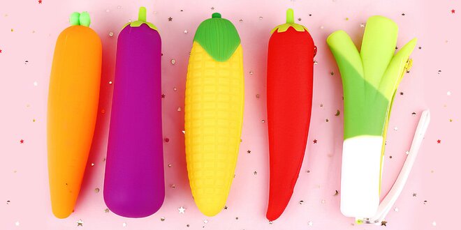 Silikonová pouzdra ve tvaru zeleniny nebo ovoce