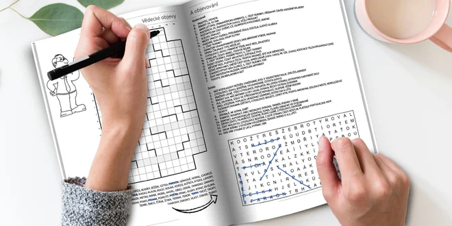 Křížovky, sudoku i omalovánky na 100 stranách