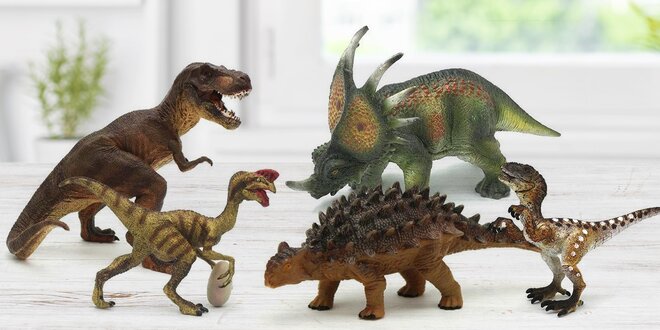 Figurky dinosaurů: T-rex, velociraptor a další