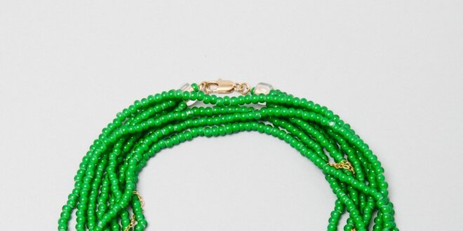 Dámský zelený korálkový náhrdelník Pietro Filipi