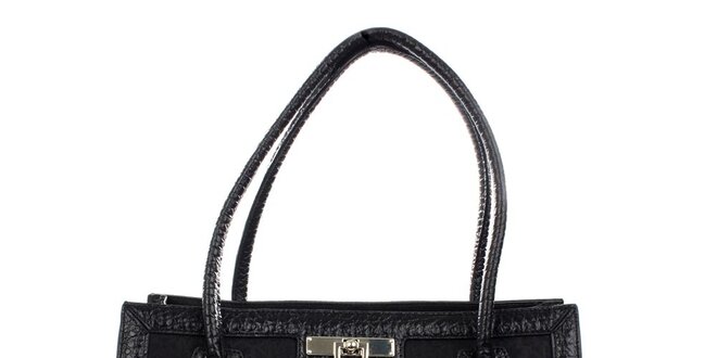 Dámská černá kabelka se zámečkem DKNY