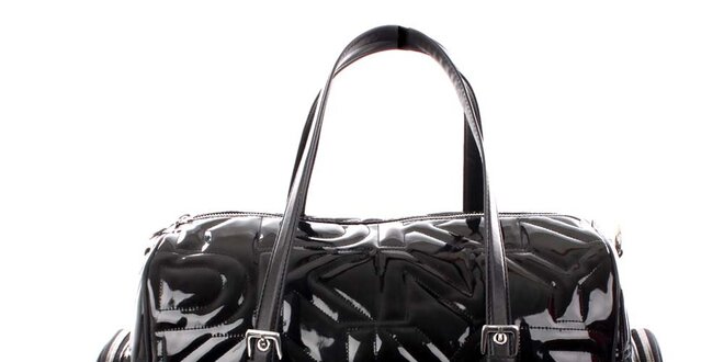 Dámská velká černá prošívaná kabelka DKNY