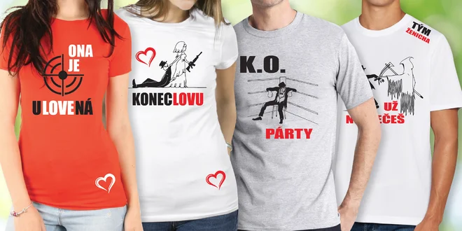 Trička na rozlučku se svobodou pro dámy i pány