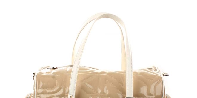 Dámská velká béžová prošívaná kabelka DKNY