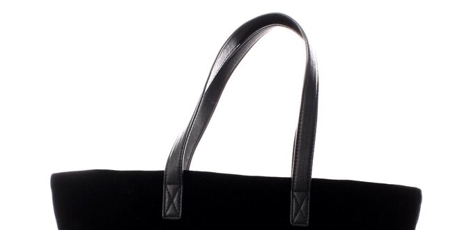 Dámská černá sametová kabelka s flitry DKNY