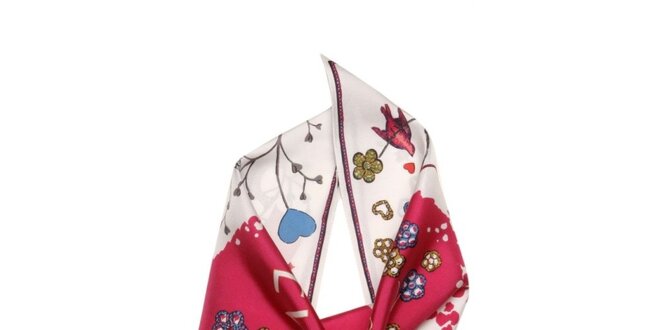 Dámský barevný šátek se srdcem Longchamp