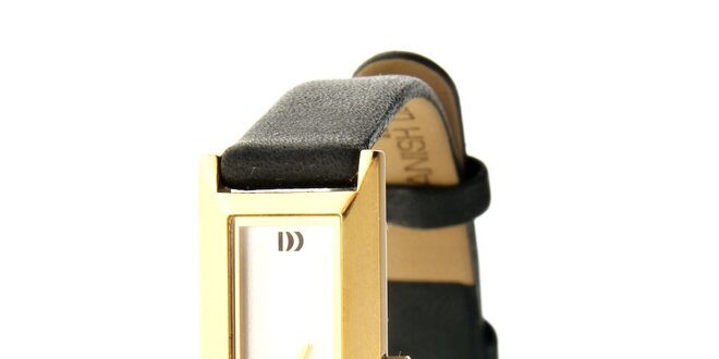 Dámské titanové hodinky Danish Design s černým koženým páskem